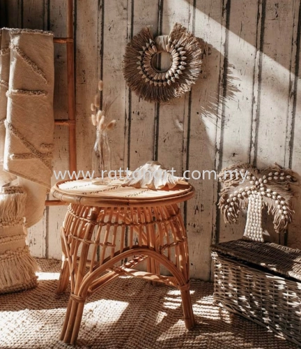 RATTAN SIDE TABLE