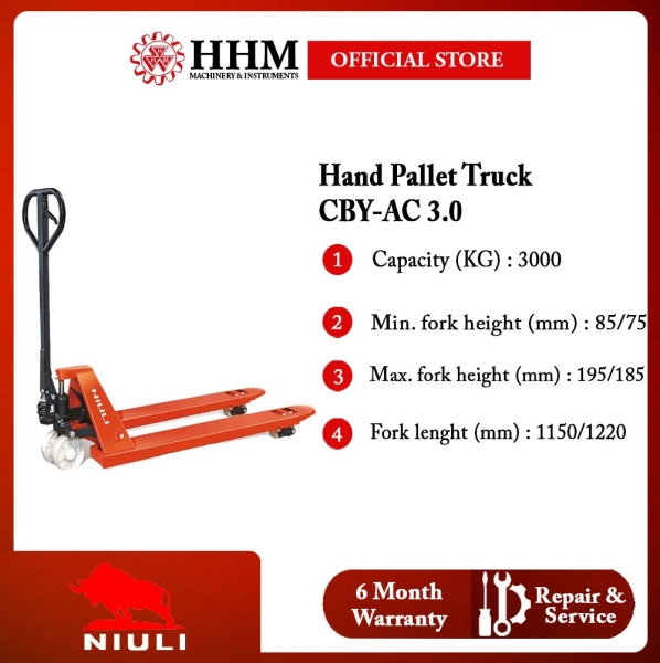 NIULI Hand Pallet Truck (CBY-AC 3.0) Hand Pallet Truck Material Handling Kuala Lumpur (KL), Malaysia, Selangor, PJ Supplier, Suppliers, Supply, Supplies | HHM Machinery & Instruments Sdn Bhd