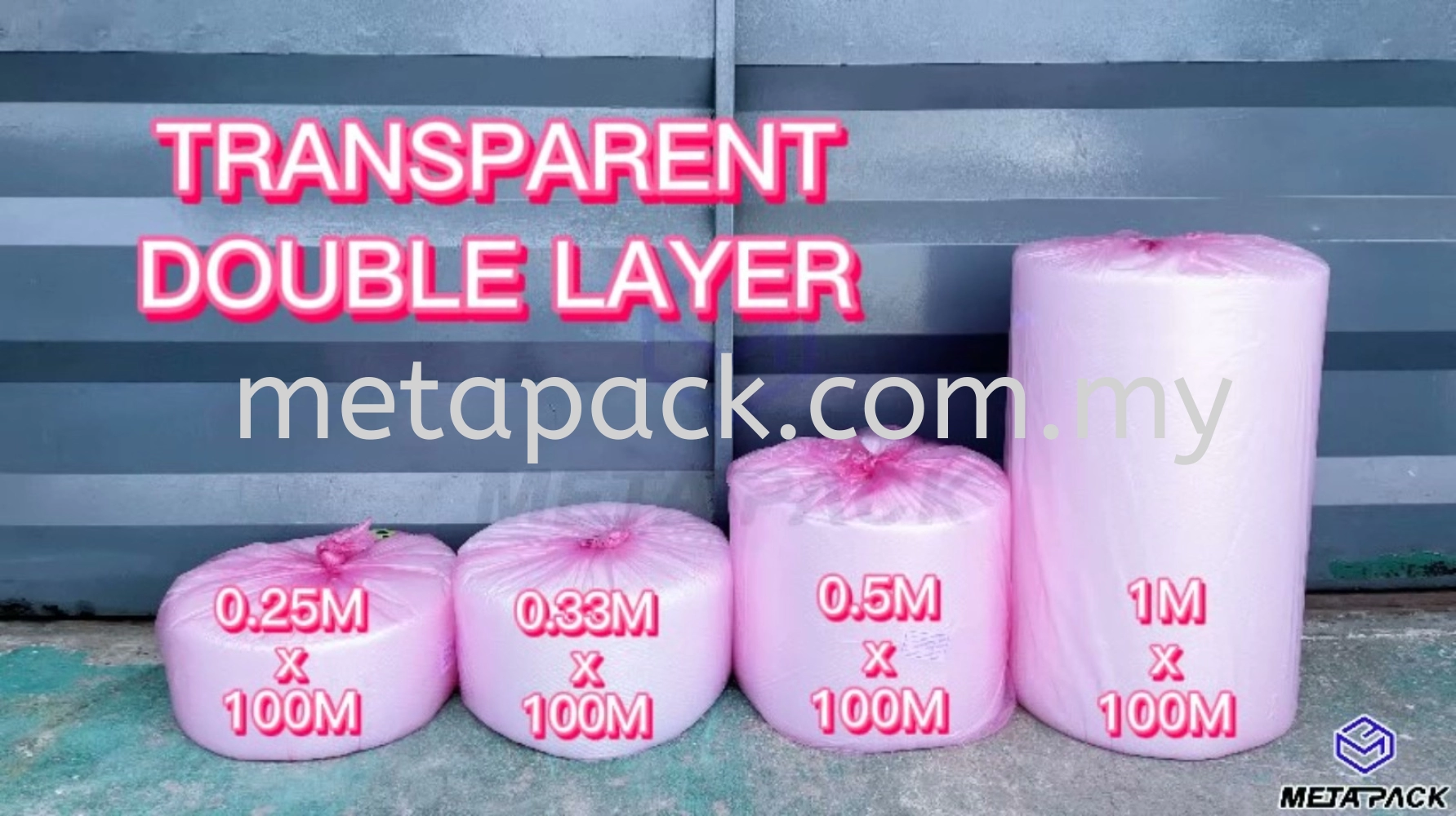 Bubble Wrap Single Layer 33cm x 100m