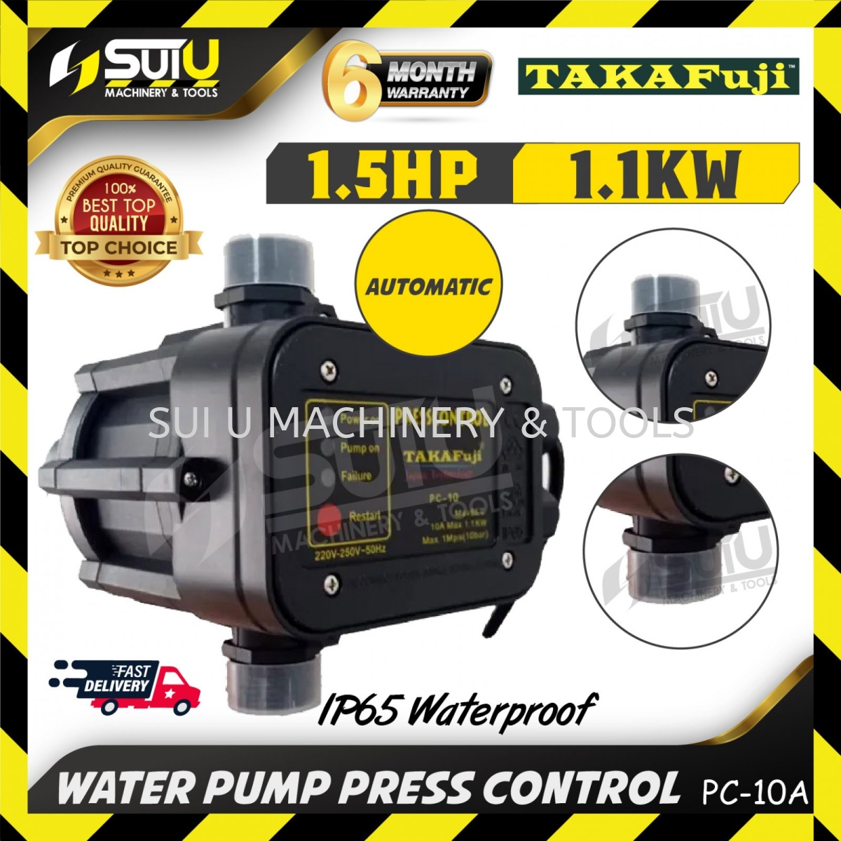 TAKAFUJI PC-10A / PC-10 1.5HP 1.5Bar Automatic Pressure Pump / Pressure  Control for Water