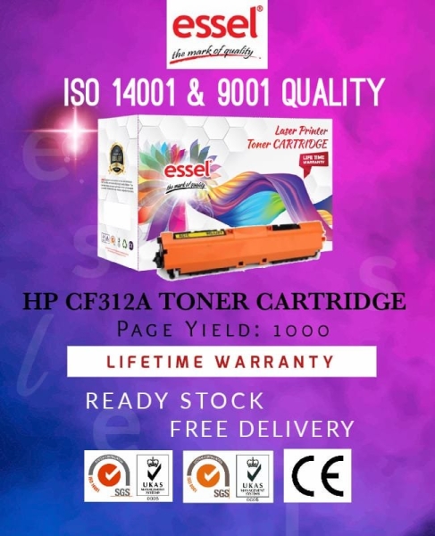 HP CE312A (126A) YELLOW HP toner cartridge (ISO Quality) Toner Cartridges Kuala Lumpur (KL), Malaysia, Selangor Supplier, Reseller, Supply, Supplies | Esseline Worldwide Distribution Sdn Bhd