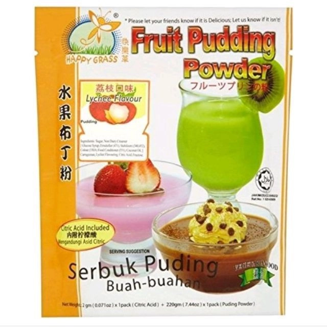 Happy Grass Strawberry Flavour Pudding Powder 220g