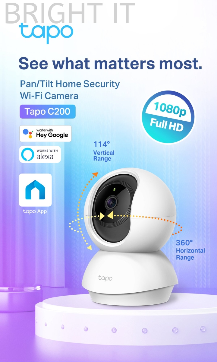 TP-Link Tapo C200 1080P Full HD Pan/Tilt Wireless WiFi Home