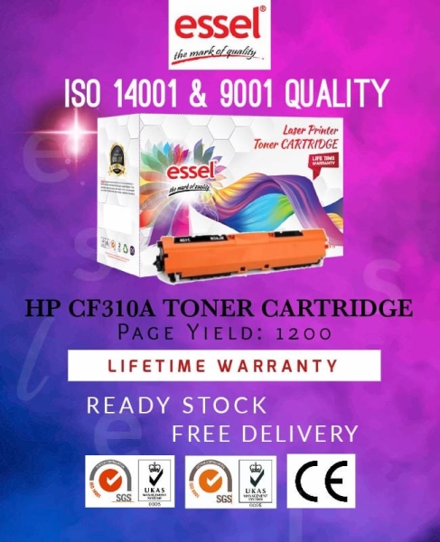 HP CE310A (126A) BLACK HP toner cartridge (ISO Quality) Toner Cartridges Kuala Lumpur (KL), Malaysia, Selangor Supplier, Reseller, Supply, Supplies | Esseline Worldwide Distribution Sdn Bhd