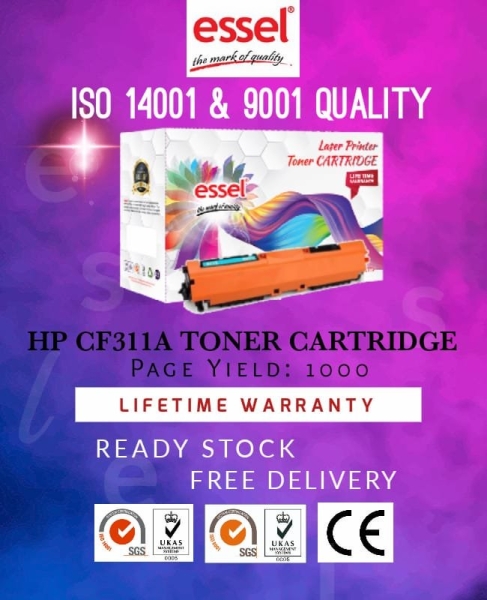 HP CE311A (126A) CYAN HP toner cartridge (ISO Quality) Toner Cartridges Kuala Lumpur (KL), Malaysia, Selangor Supplier, Reseller, Supply, Supplies | Esseline Worldwide Distribution Sdn Bhd
