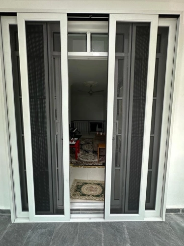 Security Stainless Steel Mosquito Wire Mesh Sliding Door @ Kangkar Pulai