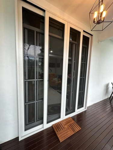 Security Stainless Steel Mosquito Wire Mesh Sliding Door @ Kangkar Pulai