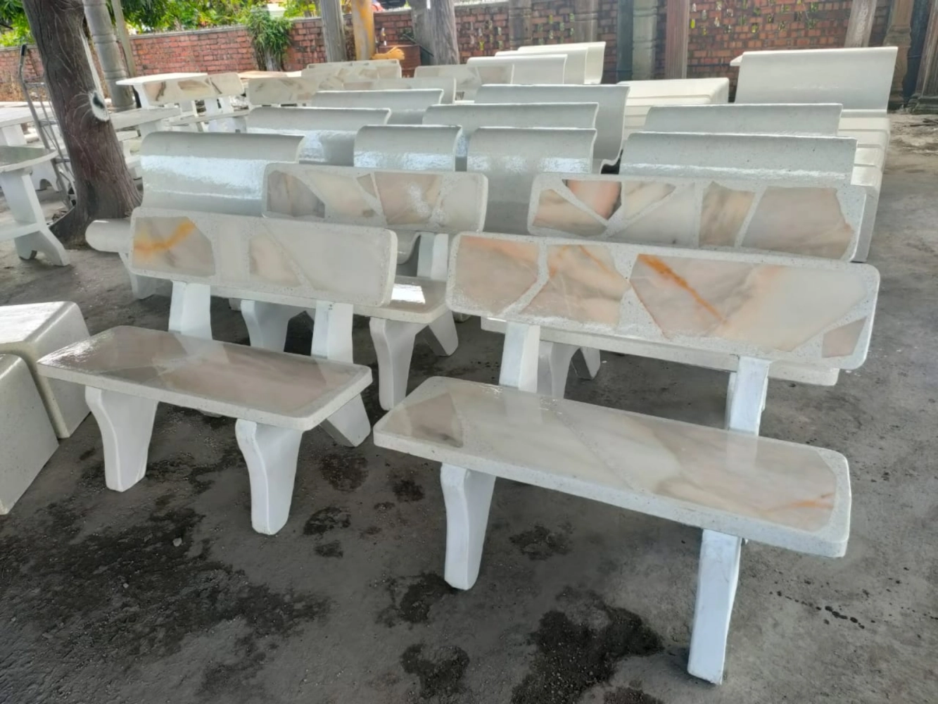 4 ft bench Garden furniture Marble 