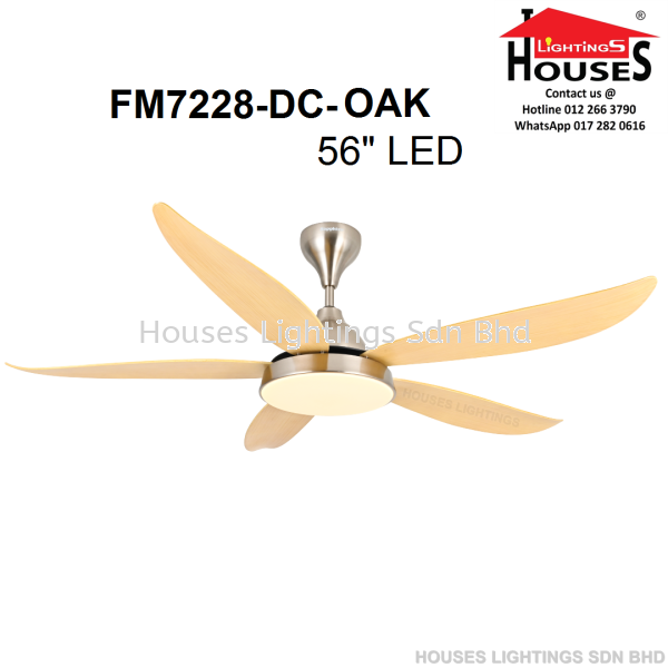 SAPPHIRE FM7228 OAK (56")+24W LED-3C Sapphire Ceiling Fan Ceiling Fan Selangor, Malaysia, Kuala Lumpur (KL), Puchong Supplier, Suppliers, Supply, Supplies | Houses Lightings Sdn Bhd