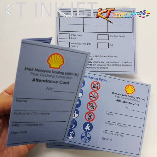 Shell Card 1 Fold CARD Offset / Customize Johor Bahru (JB), Malaysia  Design & Printing Supply | KT Inkjet Printing Marketing