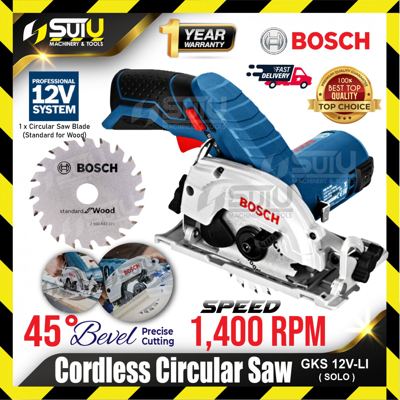 BOSCH GKS 12V LI GKS12V LI 12V Cordless Circular Saw 1400rpm