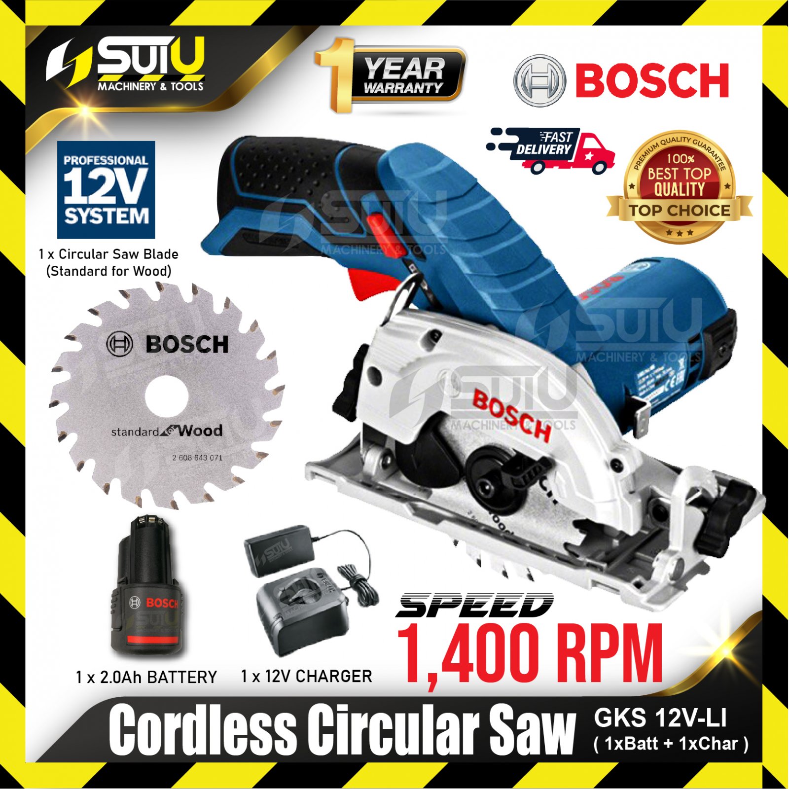 BOSCH GKS 12V LI GKS12V LI 12V Cordless Circular Saw 1400rpm w