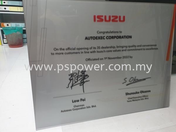 Opening Ceremony Signature Plaque Opening Ceremony Signature Plaque SIGNAGE Selangor, Malaysia, Kuala Lumpur (KL), Puchong Manufacturer, Maker, Supplier, Supply | PS Power Signs Sdn Bhd