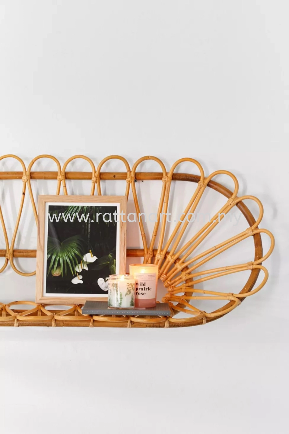 RATTAN WALL SHELF