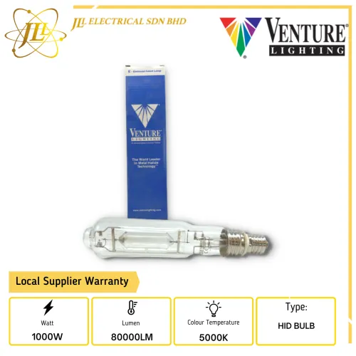 VENTURE 00500 1000W 125V 5000K E40 METAL HALIDE WHITE-LUX HID PLUS TUBULAR