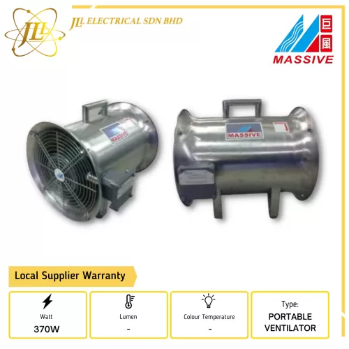 MASSIVE JPV300 370W 240-260V PORTABLE VENTILATOR EXHAUST FAN WITH EXPLOSION PROOF MOTOR 