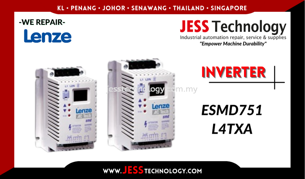 Repair LENZE INVERTER ESMD751L4TXA Malaysia, Singapore, Indonesia