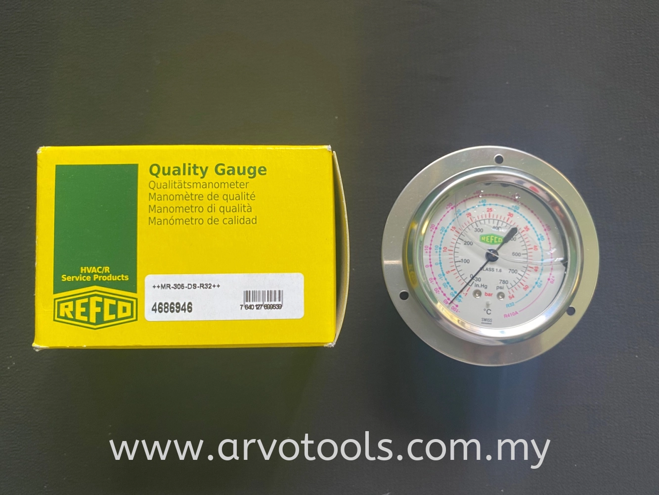 REFCO MR-305-DS-R32 (HIGH SIDE PRESSURE GAUGE) FOR R32/R410A Tools ...