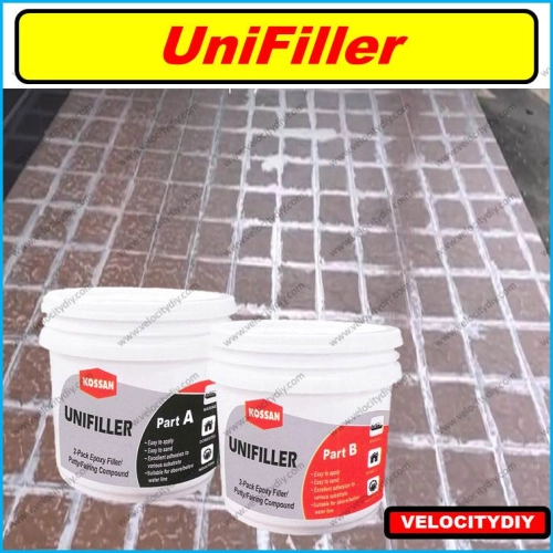 （洋灰补土）Kossan UniFiller A+B Epoxy Filler Putty Fairing Compound 0.80lt