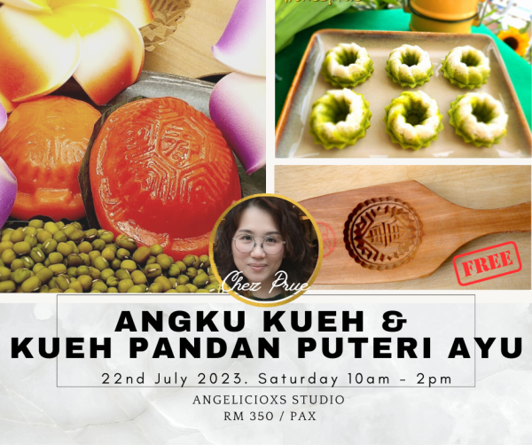 Ang Ku Kueh and Kuih Pandan Puteri Ayu Workshop Baking Workshop Baking & Culinary Kuala Lumpur (KL), Malaysia, Selangor, Danau Desa Class, Lesson, Workshop | Angelicioxs Studio