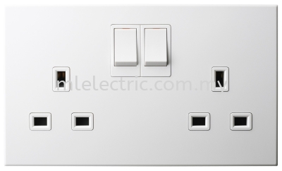 JASMART T5013DS 13A DOUBLE SWITCH SOCKET WHITE