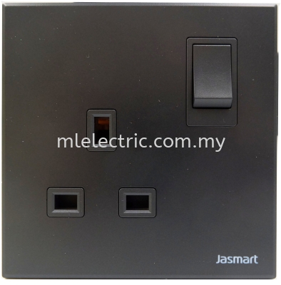 JASMART T5013S 1GANG 13A SWITCH SOCKET BLACK