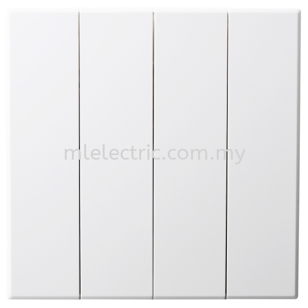 JASMART T3041 4GANG 1WAY SWITCH WHITE T SERIES WHITE Jasmart Switches Selangor, Malaysia, Kuala Lumpur (KL), Batu Caves Supplier, Suppliers, Supply, Supplies | ML Electric Sdn Bhd