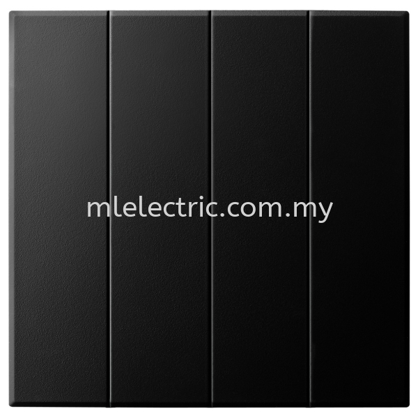 JASMART T3041 4GANG 1 WAY SWITCH BLACK T SERIES BLACK Jasmart Switches Selangor, Malaysia, Kuala Lumpur (KL), Batu Caves Supplier, Suppliers, Supply, Supplies | ML Electric Sdn Bhd