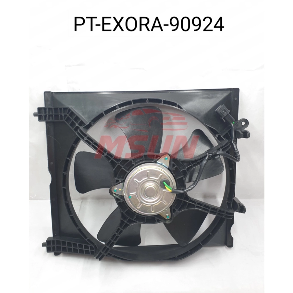 RADIATOR / AIR COND FAN MOTOR ASSEMBLY WITH BLADE / GUARD PROTON EXORA ...
