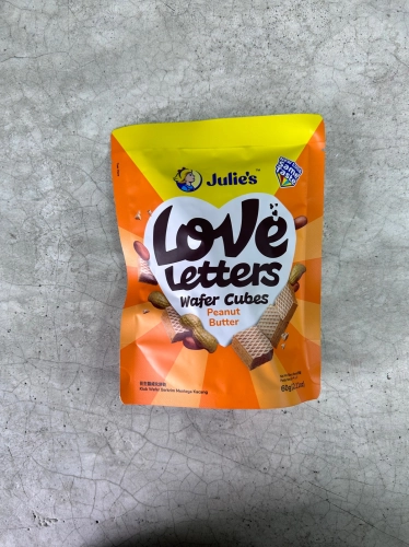 Julie's Love Letters Wafer Cubes Peanut Butter 60g