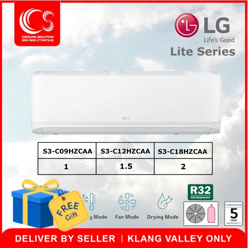 LG Lite Series S3-C09HZCAA / S3-C12HZCAA / S3-C18HZCAA (Klang Valley Area Only)