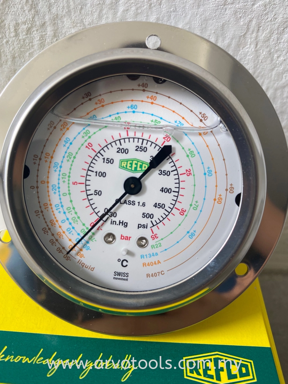 REFCO MR-305-DS-MULTI-35BAR (HIGH SIDE PRESSURE GAUGE ) FOR R22/134A ...