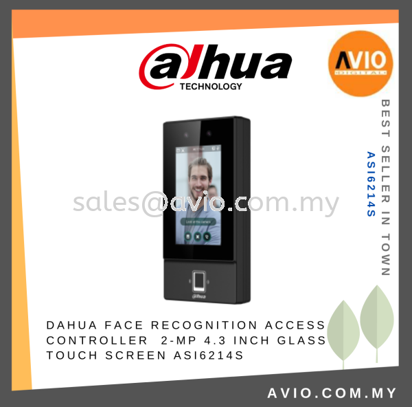 Dahua Door Access Control Face Recognition Fingerprint Password EM RFID ID Card 2MP 4.3 Inch Touch Screen ASI6214S DOOR ACCESS CONTROL DAHUA Johor Bahru (JB), Kempas, Johor Jaya Supplier, Suppliers, Supply, Supplies | Avio Digital