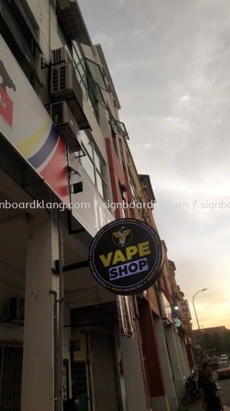 Vape Shop Round Shape Double Side LightBox Signage Signboard At Klang Round Shape Light Box Selangor, Malaysia, Kuala Lumpur (KL) Pembuat, Pebekal, Pemasangan | Great Sign Advertising (M) Sdn Bhd