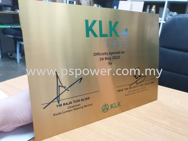 Open ceremony signature plaque stainless steel etching Opening Ceremony Signature Plaque SIGNAGE Selangor, Malaysia, Kuala Lumpur (KL), Puchong Manufacturer, Maker, Supplier, Supply | PS Power Signs Sdn Bhd