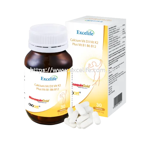 Excelife Calcium Vit D3 Vit K2 Plus Vit B1 B6 B12 