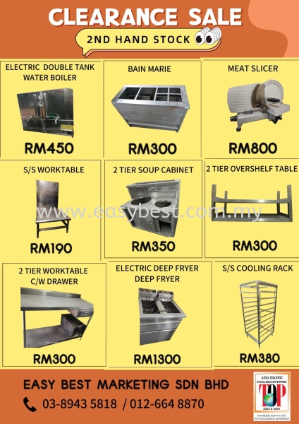 Second Hand Kitchen Equipments Used-Kitchen Equipments Seri Kembangan, Selangor, Kuala Lumpur (KL), Batu Caves, Malaysia Supplier, Supplies, Manufacturer, Design, Renovation | Easy Best Marketing Sdn Bhd