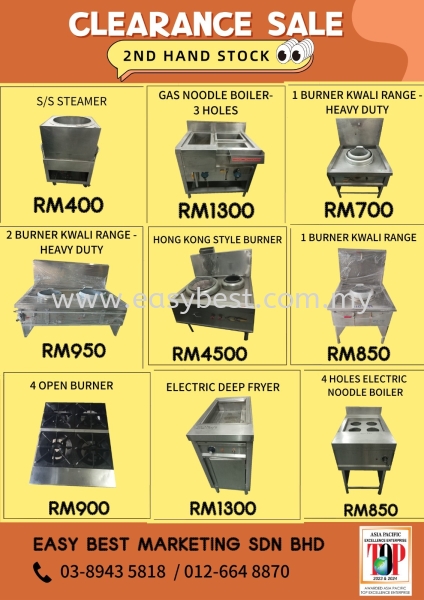 Second Hand Kitchen Equipments Used-Kitchen Equipments Seri Kembangan, Selangor, Kuala Lumpur (KL), Batu Caves, Malaysia Supplier, Supplies, Manufacturer, Design, Renovation | Easy Best Marketing Sdn Bhd