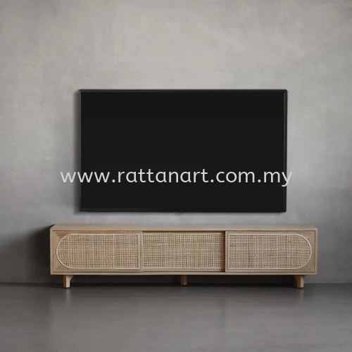 MOLLY. WOODEN RATTAN TV CONSOLE