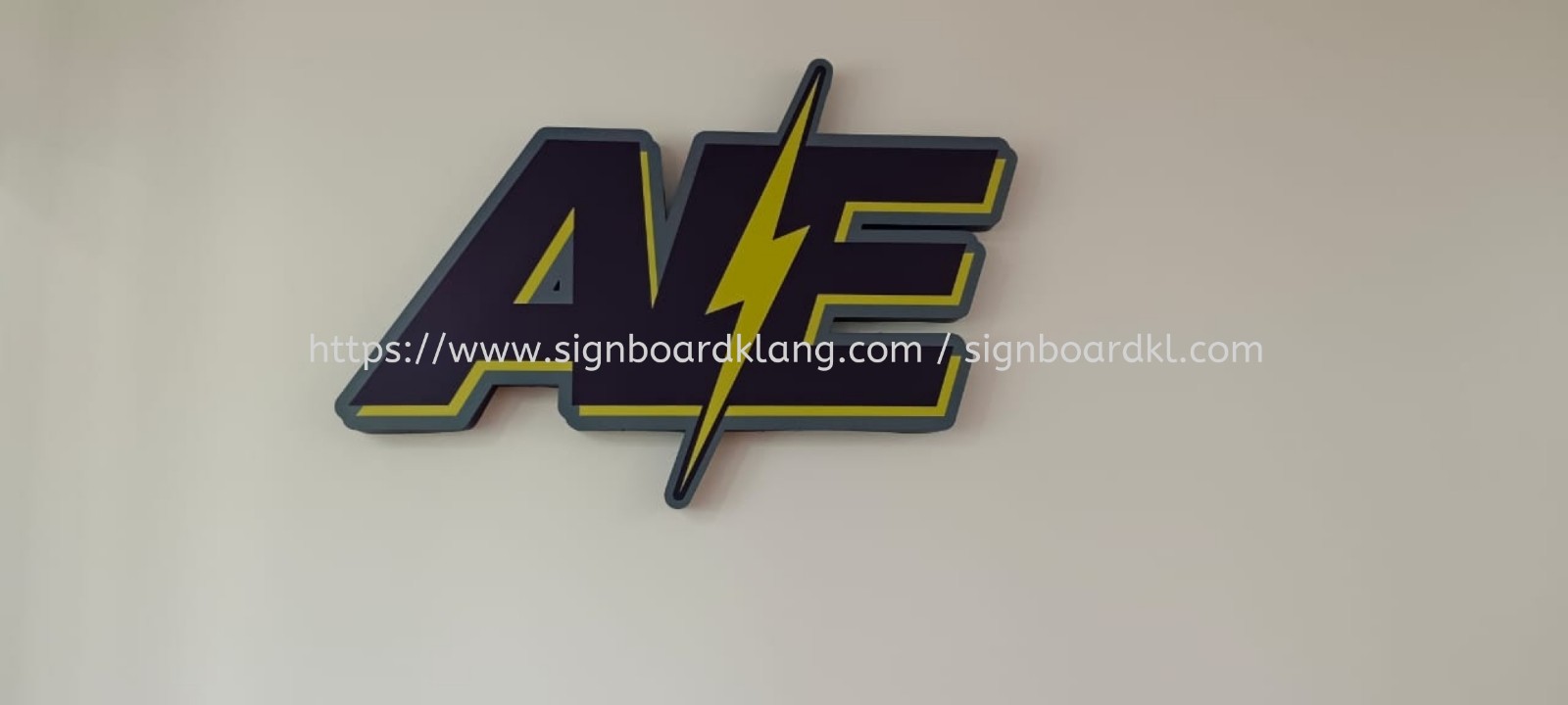 AIE Industrial Supplies Indoor 3D PVC Cut Out Lettering Logo Signage at Bayu Tinggi Klang Selangor