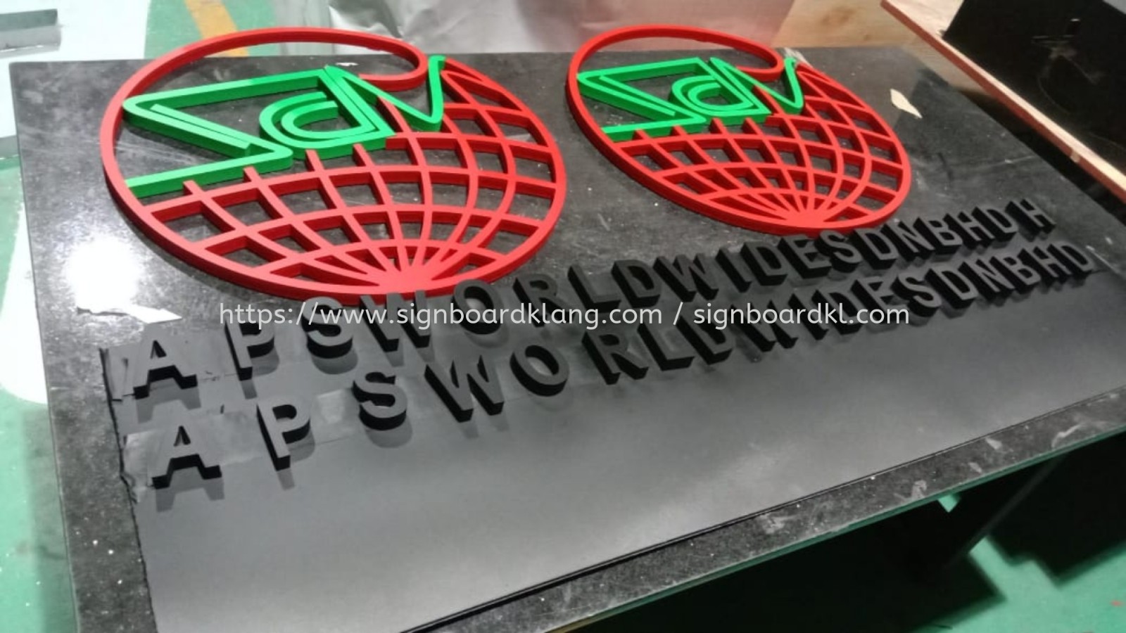 APS Worldwode Indoor PVC Cut Out 3D Lettering Logo Signage at Shah Alam