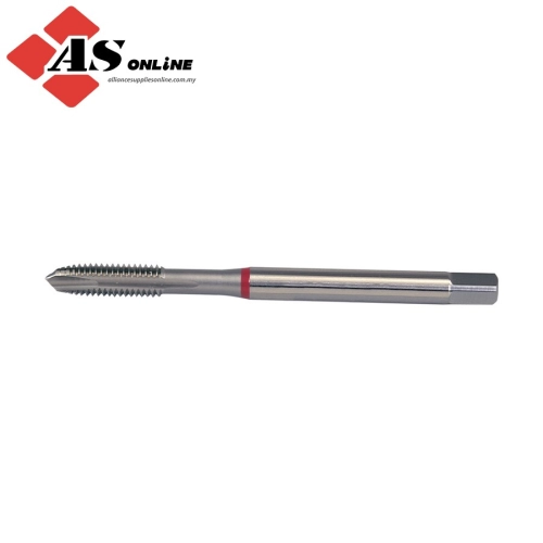 SWISSTECH Threading Tap, M8 x 1.25mm, Metric Coarse, Spiral Point, Cobalt High Speed Steel, Bright, Red / Model: SWT1851027R