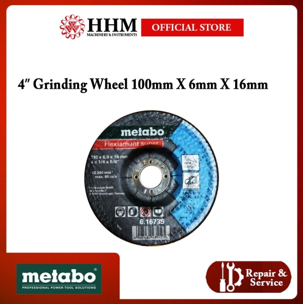 METABO 4 Grinding Wheel 100mm X 6mm X 16mm Accessories (polishing/ grinding machine) Other Tools Kuala Lumpur (KL), Malaysia, Selangor, PJ Supplier, Suppliers, Supply, Supplies | HHM Machinery & Instruments Sdn Bhd