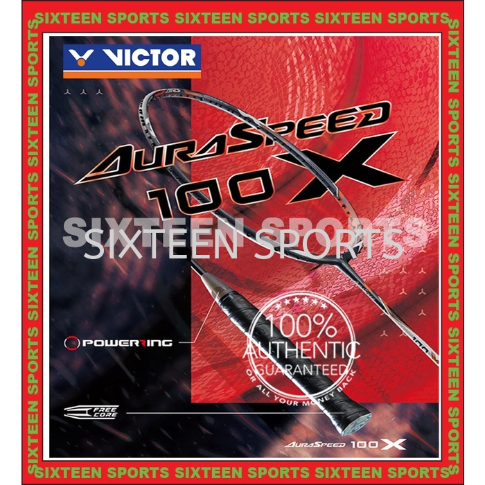 Victor AuraSpeed 100X Racket Badminton ARS-100X with String & grip