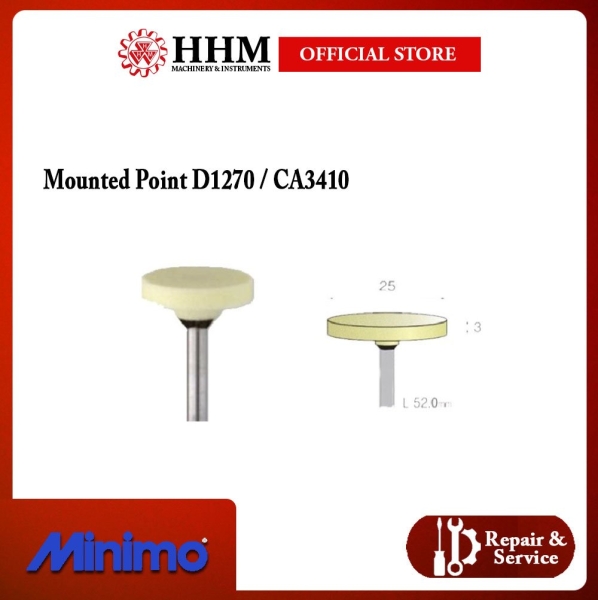 MINIMO Mounted Point D1270 / CA3410 Accessories (polishing/ grinding machine) Other Tools Kuala Lumpur (KL), Malaysia, Selangor, PJ Supplier, Suppliers, Supply, Supplies | HHM Machinery & Instruments Sdn Bhd