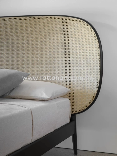 WOODEN RATTAN BED FRAME