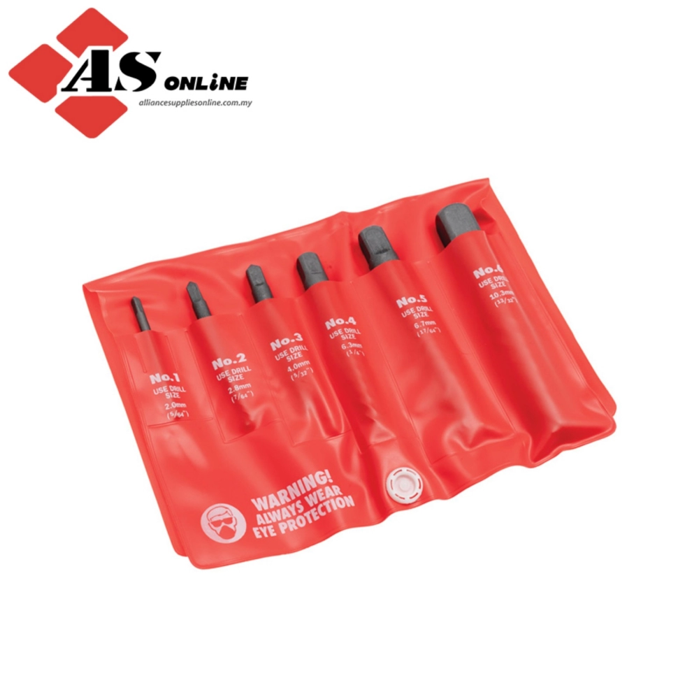 KENNEDY 6 Piece Screw Extractor Set / Model: KEN0751160K