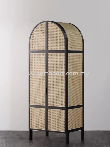 WOODEN RATTAN CABINET