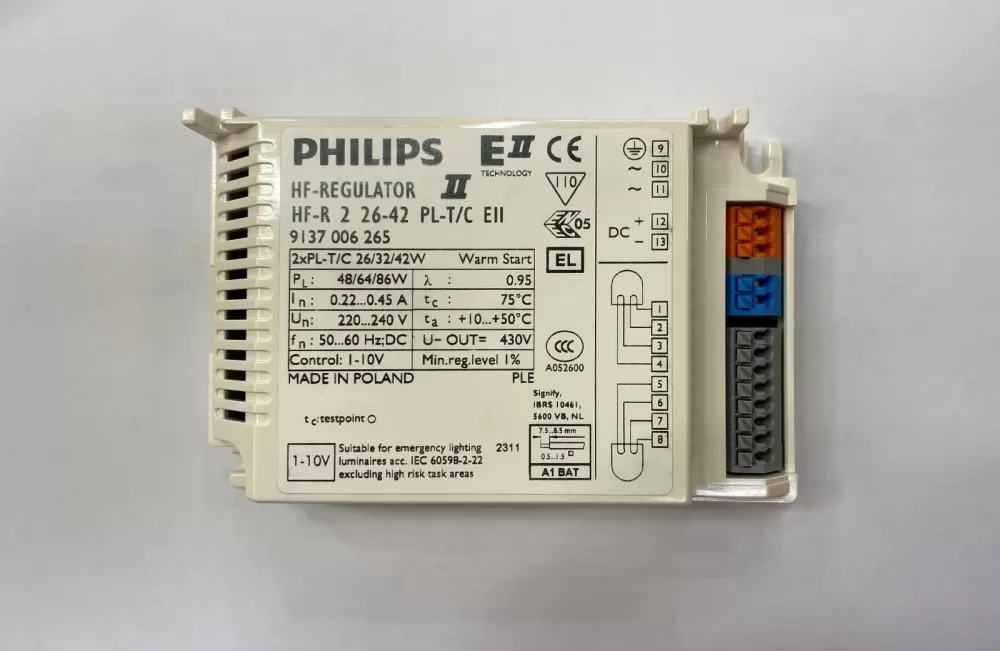  PHILIPS HF-R 2X26-42W PLC/T 240v 50Hz (1~10V) ELECTRONIC BALLAST/DRIVER 913700626566 