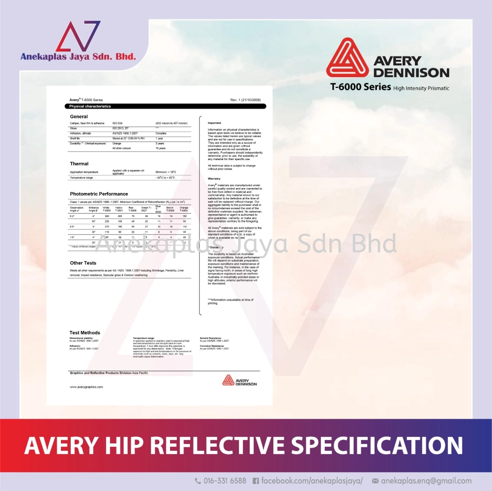 AVERY HIP REFLEKTIF STIKER (LULUS JKR)